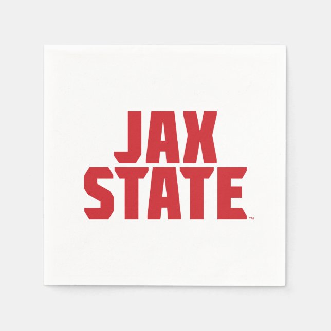 Serviette En Papier Jacksonville State University JAX STATE Bold Red (Devant)