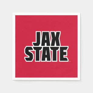 Serviette En Papier Jacksonville State University JAX STATE Bold Text