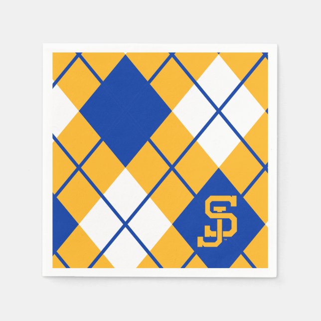 Serviette En Papier Jacquard de San Jose State Spartans (Devant)