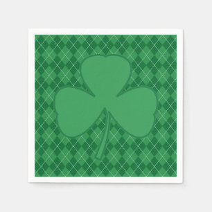 Serviette En Papier Jacquard irlandais shamrock