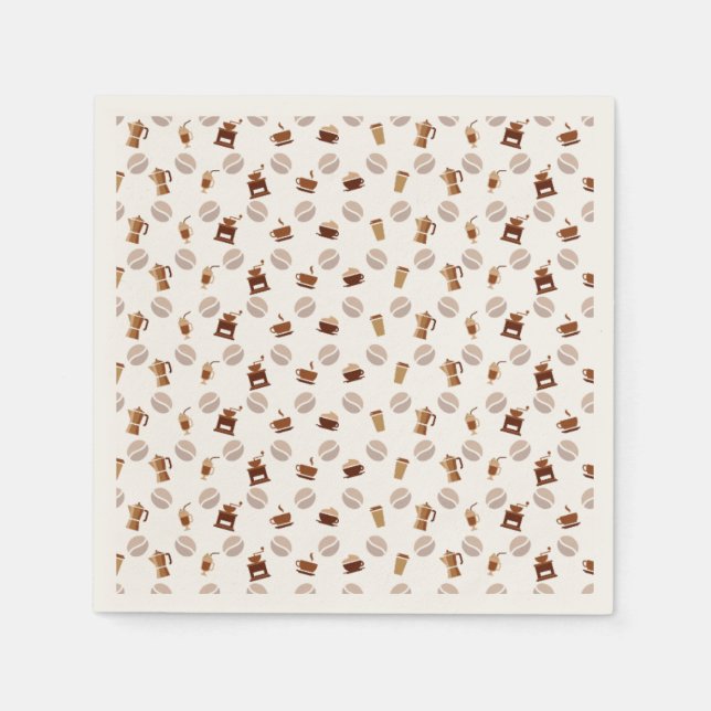 Serviette En Papier J'adore le café (Devant)