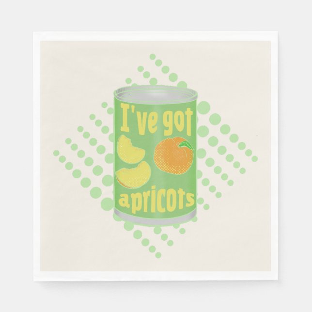 Serviette En Papier J'ai des abricots Tin de fruit (Devant)