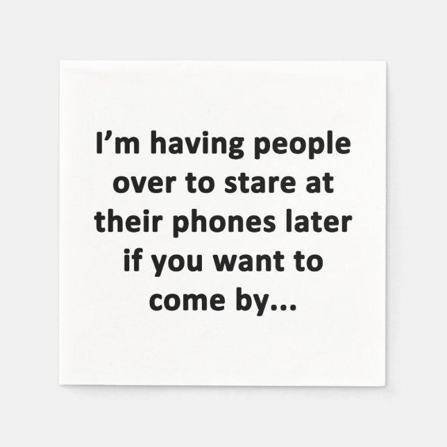 Serviette En Papier J'ai des gens sur moi (Devant)