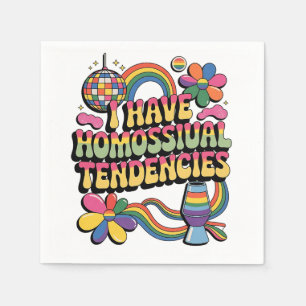 Serviette En Papier J'ai des tendances homosexuelles Mois de la fierté