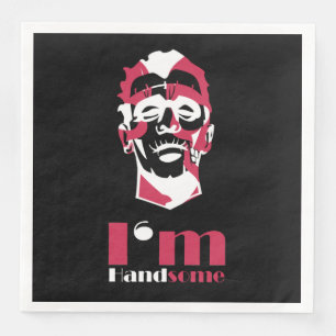 Serviette En Papier J'ai un visage abstrait beau