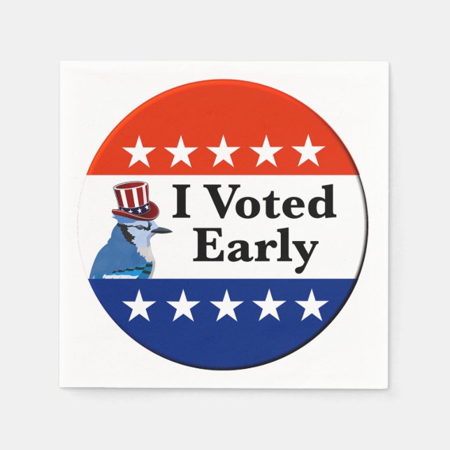 Serviette En Papier J'Ai Voté Aux Élections Du Début De 2026 (Devant)
