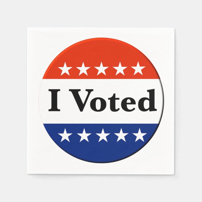 Serviette En Papier J'ai voté les élections de 2026 (Devant)