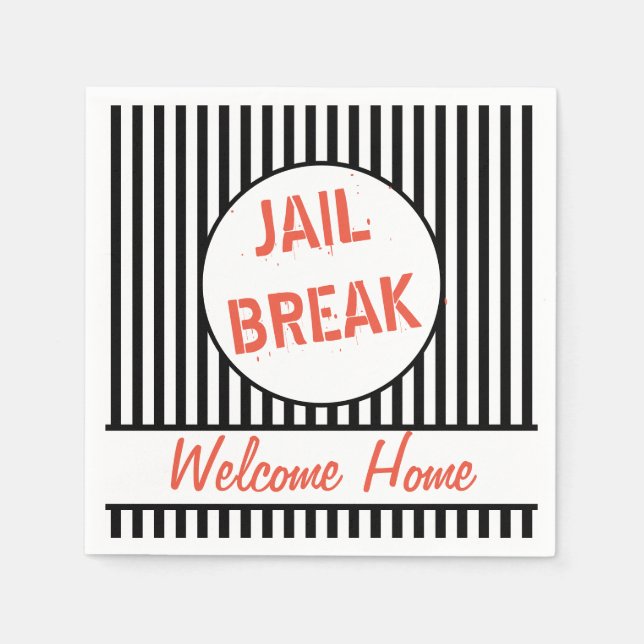 Serviette En Papier Jail Break Bienvenue Accueil (Devant)