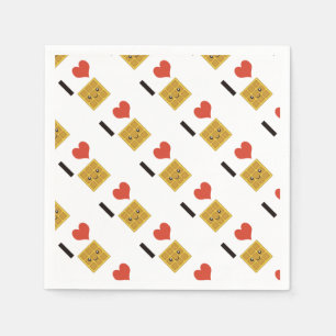 Serviette En Papier J'aime des gaufres