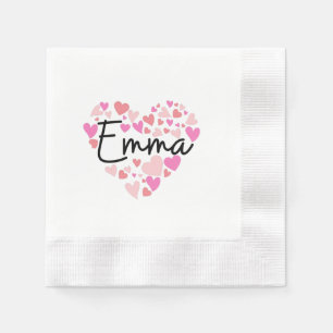 Serviette En Papier J'aime Emma