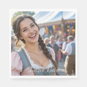 SERVIETTE EN PAPIER J'AIME LA BAVIÈRE