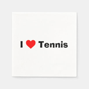 Serviette En Papier J'aime le tennis