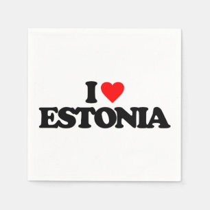 SERVIETTE EN PAPIER J'AIME L'ESTONIE