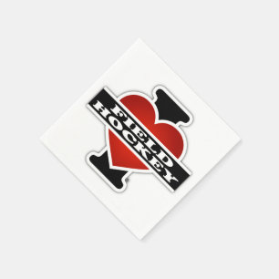Serviette En Papier J'aime l'hockey de champ