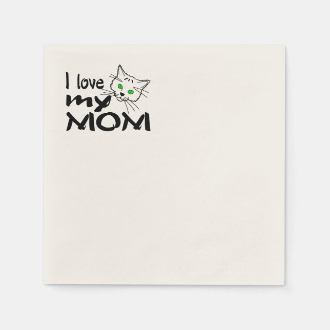 Serviette En Papier J'Aime Ma Maman (Devant)