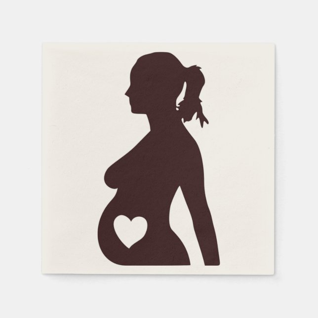 SERVIETTE EN PAPIER J'AIME MON BÉBÉ (Devant)