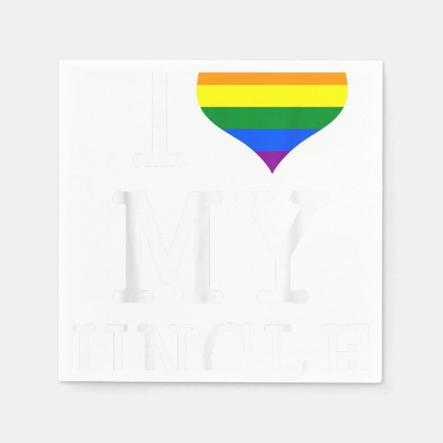Serviette En Papier J'Aime Mon Oncle Gay (Devant)