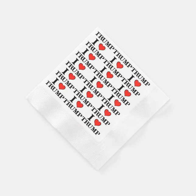 Serviette En Papier J'aime Trump (Coin)