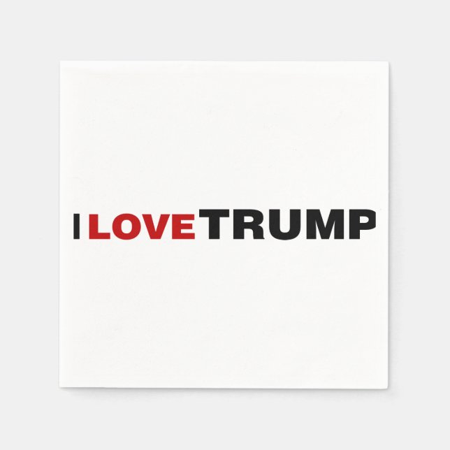 Serviette En Papier J'aime Trump (Devant)