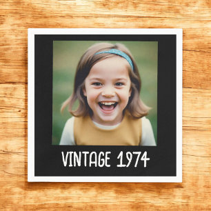 Serviette En Papier Jalon vintage Anniversaire Garde photo