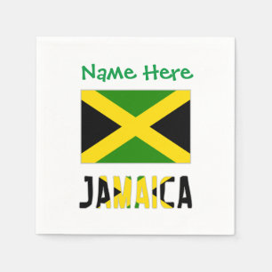 Serviette En Papier Jamaïque Parti de personnalisation verte Drapeau D