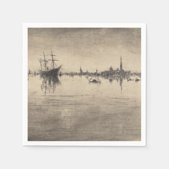 Serviette En Papier James Whistler - Nocturne, de Venise (Devant)