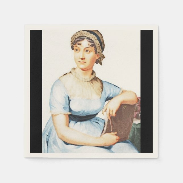 Serviette En Papier Jane Austen Thème Papier Napkins (Devant)