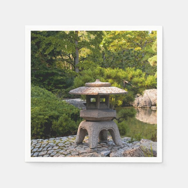 Serviette En Papier Japanese Garden - Traditional Aesthetic  (Devant)