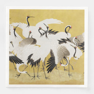 Serviette En Papier Japonais Grues Vintage Bird Classic
