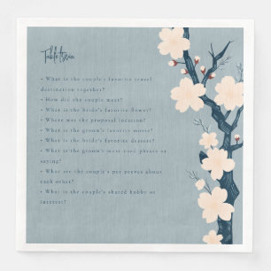 Serviette En Papier japonaise fleurs table trivia mariage