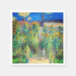 Serviette En Papier Jardin aux fleurs de Monet