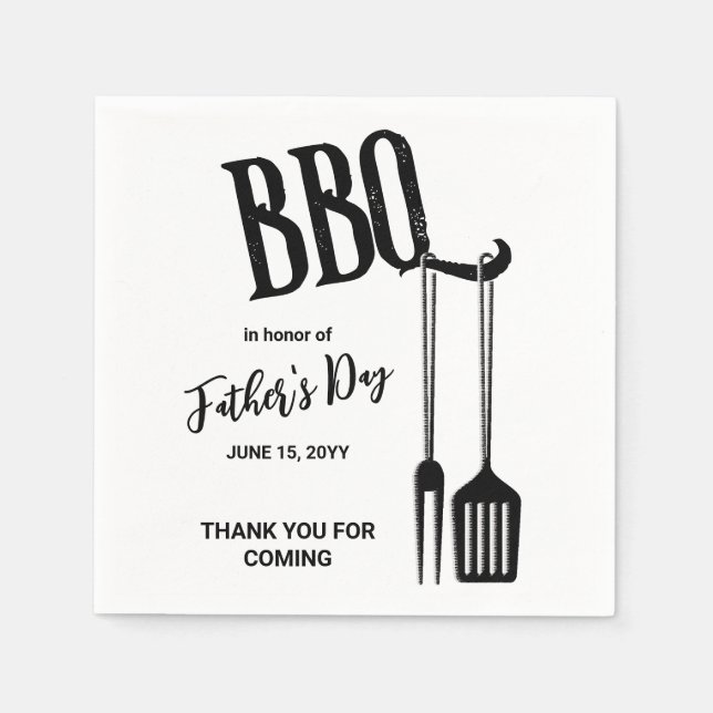 Serviette En Papier Jardin BBQ (Devant)