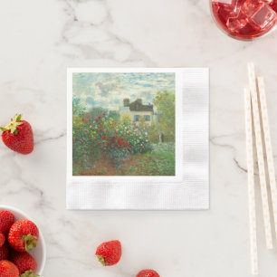 Serviette En Papier Jardin d'artiste de Monet à Argenteuil Peinture