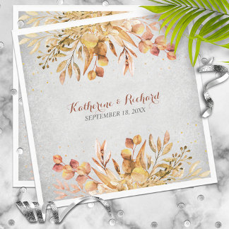 Serviette En Papier Jardin d'automne serviettes de mariage