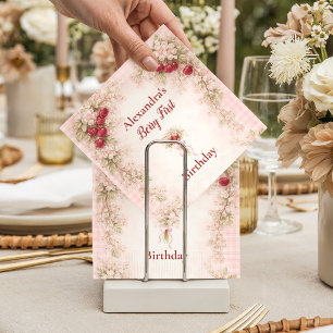 Serviette En Papier Jardin de Cerisiers en Fleur 1er Anniversaire