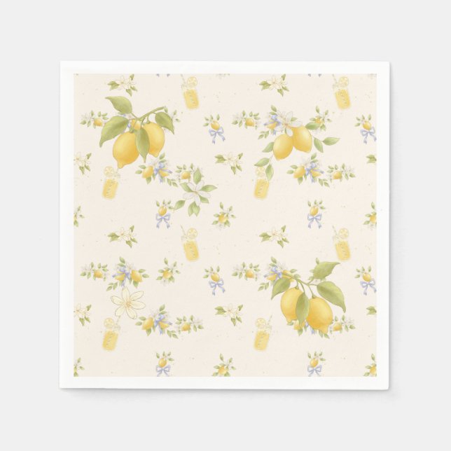 Serviette En Papier Jardin de citron avec souris (Devant)
