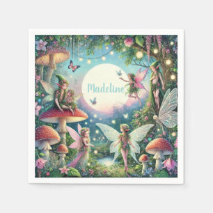 Serviette En Papier Jardin de Fée Whimsical Enchanted Anniversaire