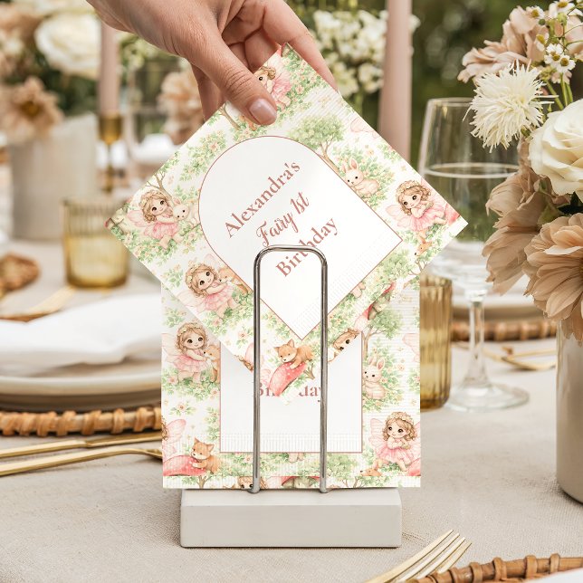 Serviette En Papier Jardin de Fées Premier Anniversaire (Créateur téléchargé)