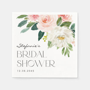 Serviette En Papier Jardin de fleurs à l'aquarelle Mariage de printemp