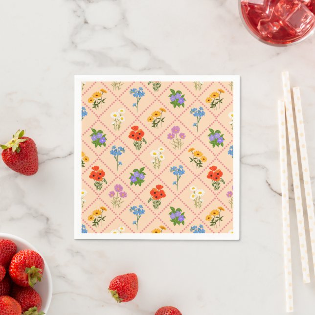 Serviette En Papier Jardin de fleurs sauvages Harlequin (En situation)