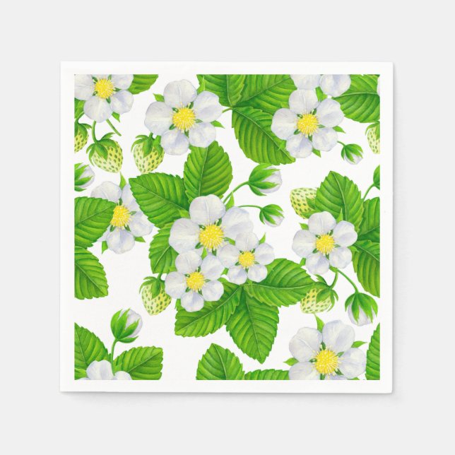 Serviette En Papier Jardin de fraises 2 (Devant)