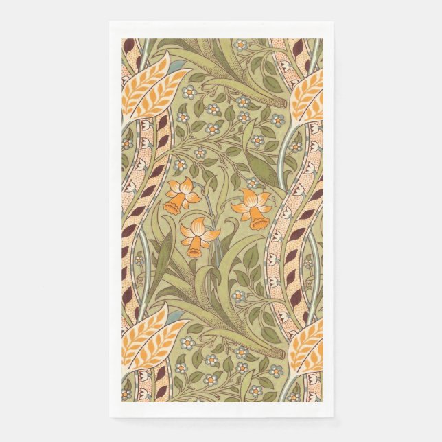 Serviette En Papier Jardin de jonquilles de William Morris Fleur Class (Devant)