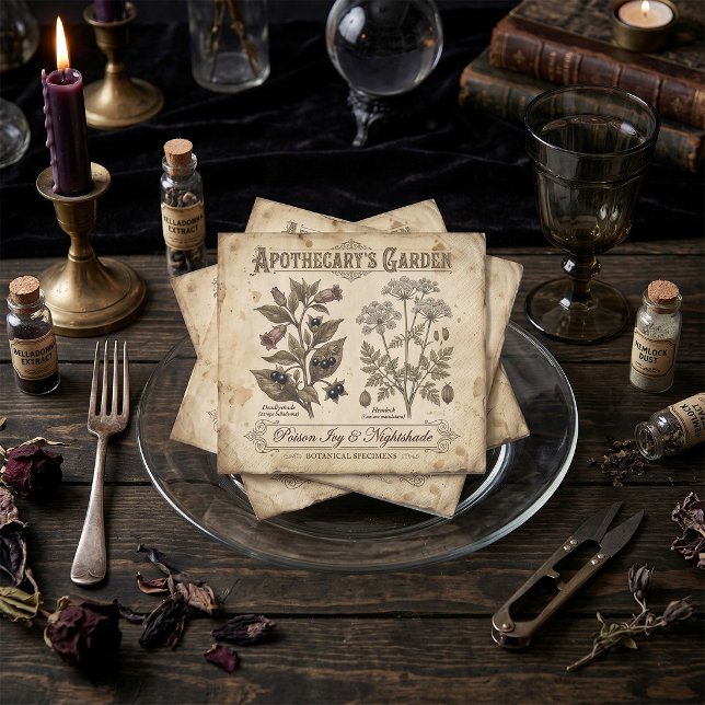 Serviette En Papier Jardin de l'apothicaire Belladone (Créateur téléchargé)