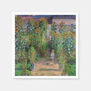 Serviette En Papier Jardin de Monet Vetheuil Impressionim Peinture de