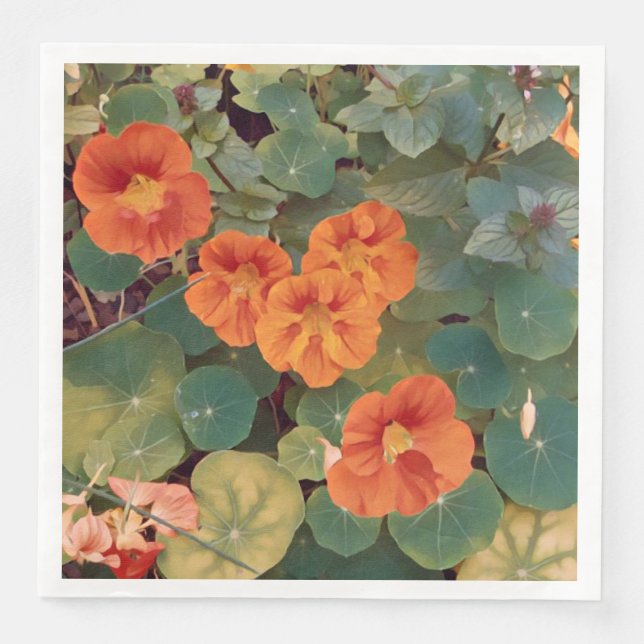 Serviette En Papier Jardin de Nasturtium (Devant)