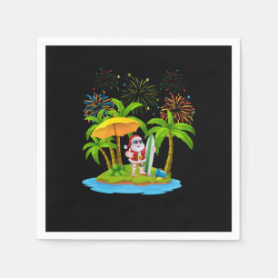 Serviette En Papier Jardin de Noël Lumières de Noël Tropiques