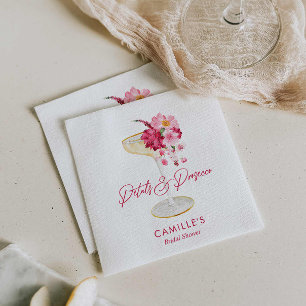Serviette En Papier Jardin de Pétales et Prosecco pour la Mariée