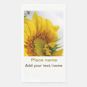 Serviette En Papier jardin de tournesols jaunes ajouter photo texte no