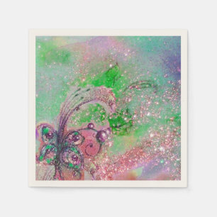 SERVIETTE EN PAPIER JARDIN DES OMBRES PERDUES MAGIQUE BUTTERFLY PLANTE