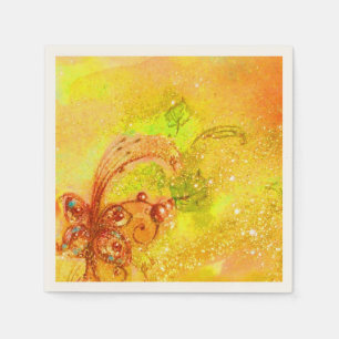 SERVIETTE EN PAPIER JARDIN DES OMBRES PERDUES MAGIQUE BUTTERFLY PLANTE